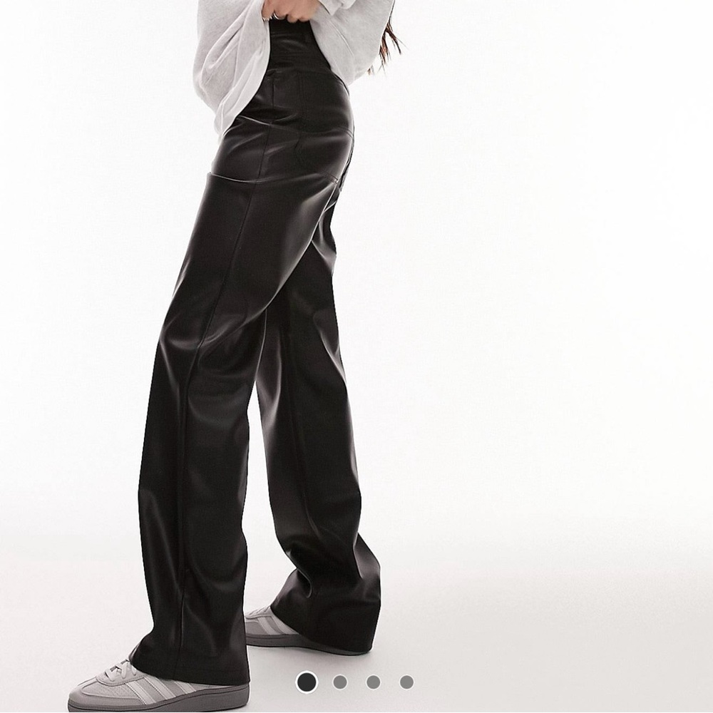Top shop faux leather black pants